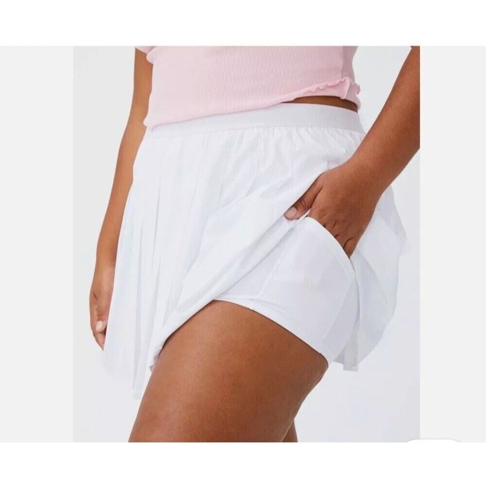 Womens Mini‎ Skirt Sz 18 White Pleated Tenniscore Girly Cute Summer Skort XL
